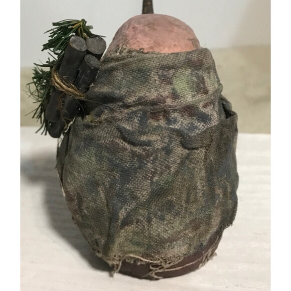 1995 Enesco Arlene Wobler Folk Art Woblers Woods Santa Figures Set of 2 - Picture 12 of 16